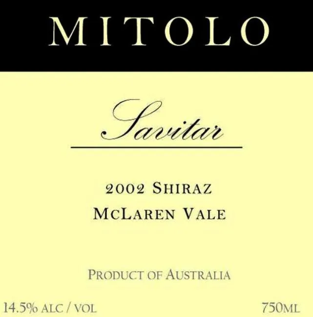 Savitar Shiraz Bottle