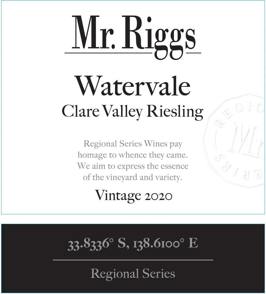 Watervale Riesling Bottle