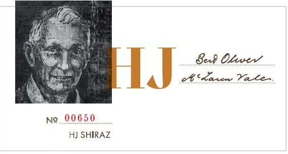 HJ Reserve Shiraz Bottle