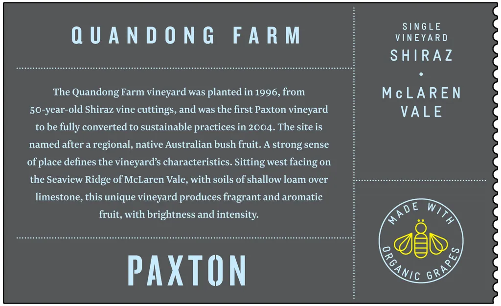 Quandong Shiraz Bottle