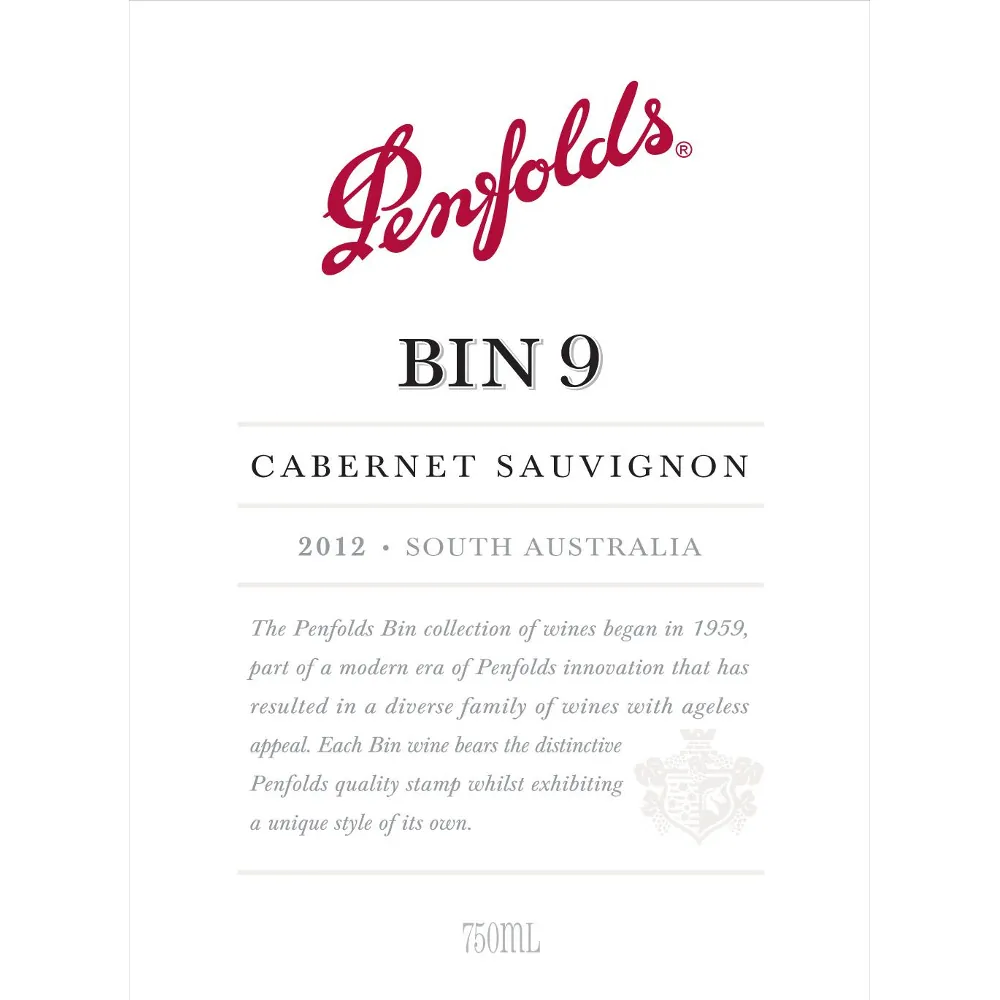 Bin 9 Cabernet Sauvignon Bottle