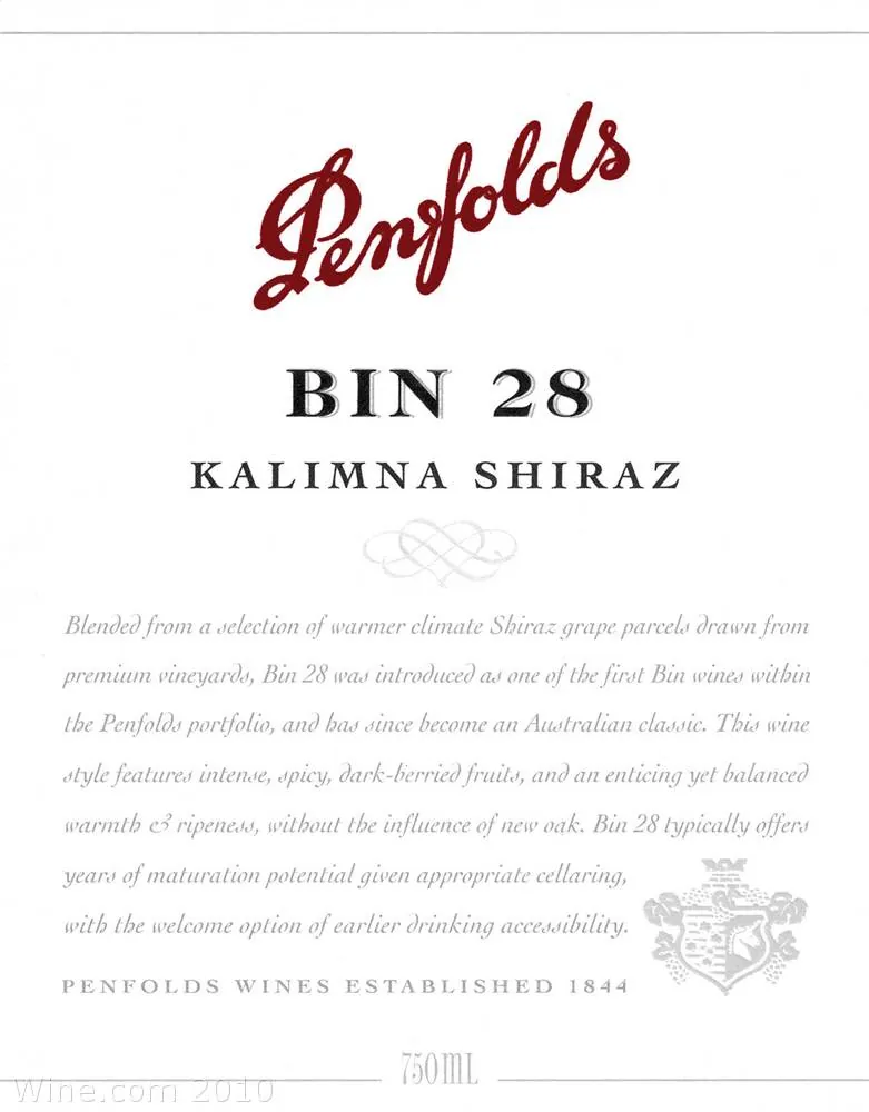 Kalimna Bin 28 Shiraz Bottle