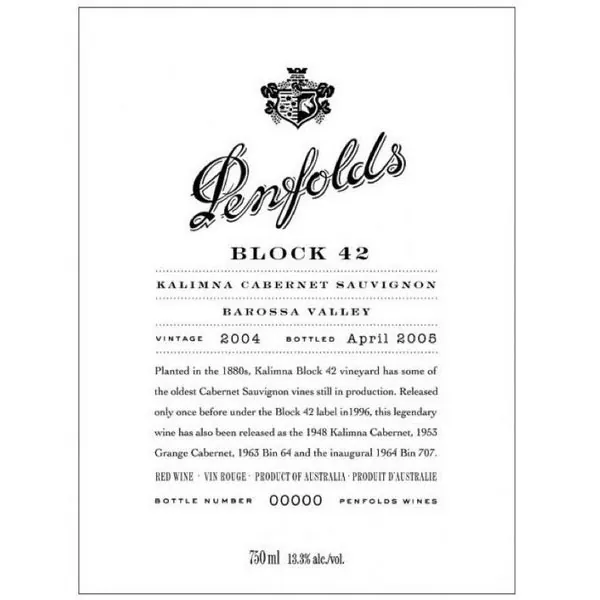 Kalimna Block 42 Cabernet Sauvignon Bottle