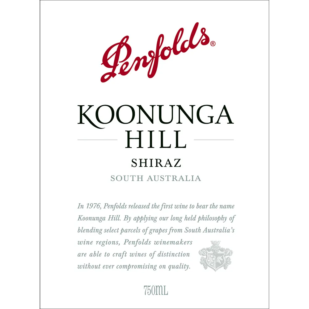 Koonunga Hill Shiraz Bottle