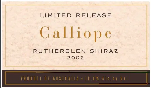 RL Buller Calliope Shiraz Bottle