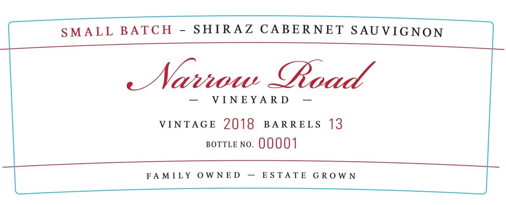 Narrow Road Shiraz Cabernet Bottle