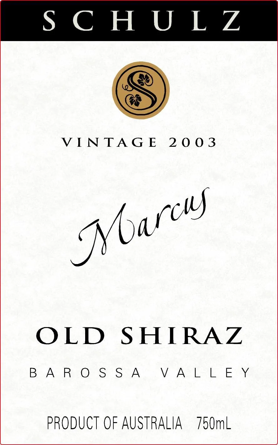 Marcus Old Shiraz Bottle