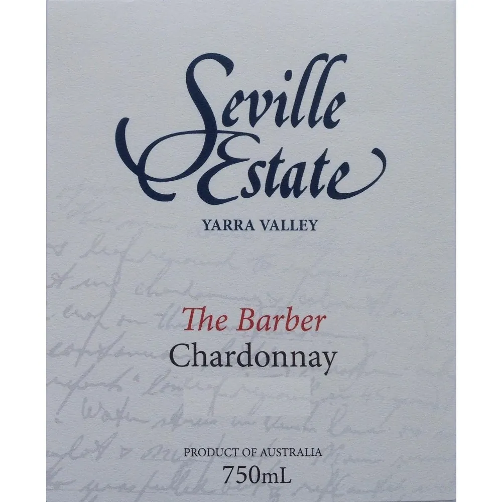 The Barber Chardonnay Bottle