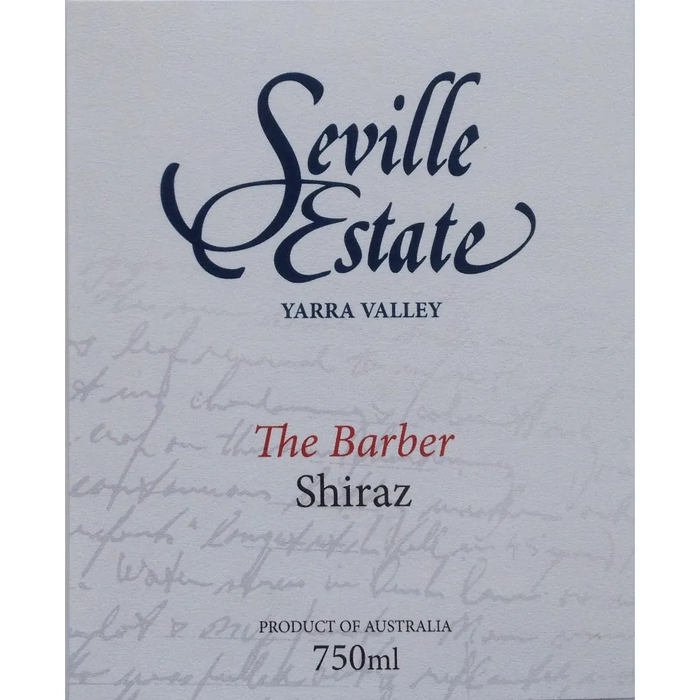 The Barber Shiraz Bottle
