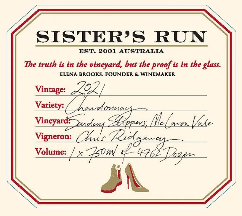 Sunday Slippers Chardonnay Bottle