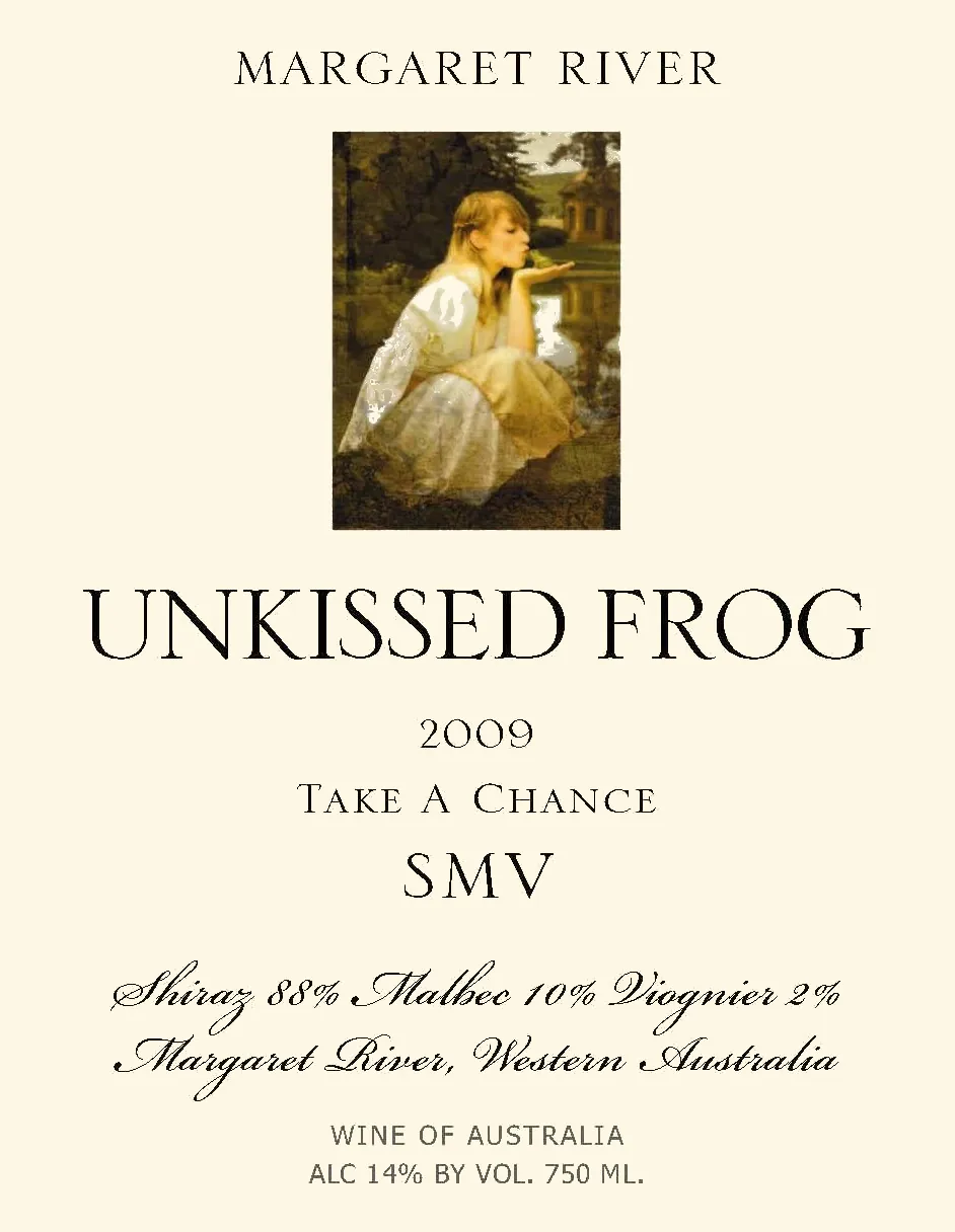 Unkissed Frog SMV Shiraz Malbec Viognier Bottle