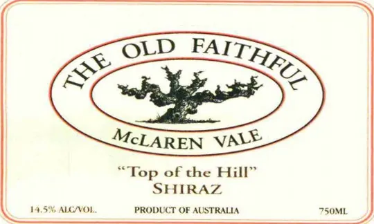 Top of the Hill Shiraz Bottle