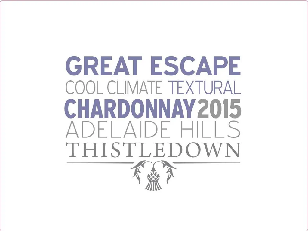 Great Escape Chardonnay Bottle
