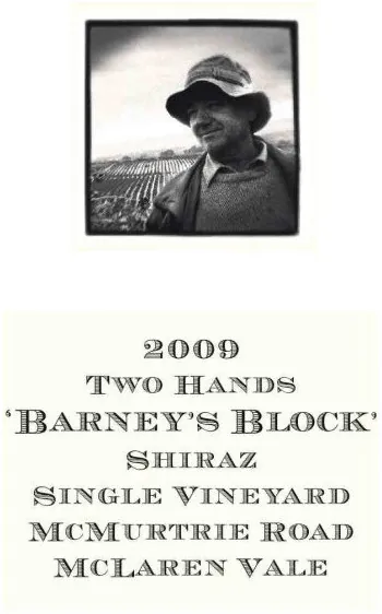 Barney's Block Shiraz Bottle