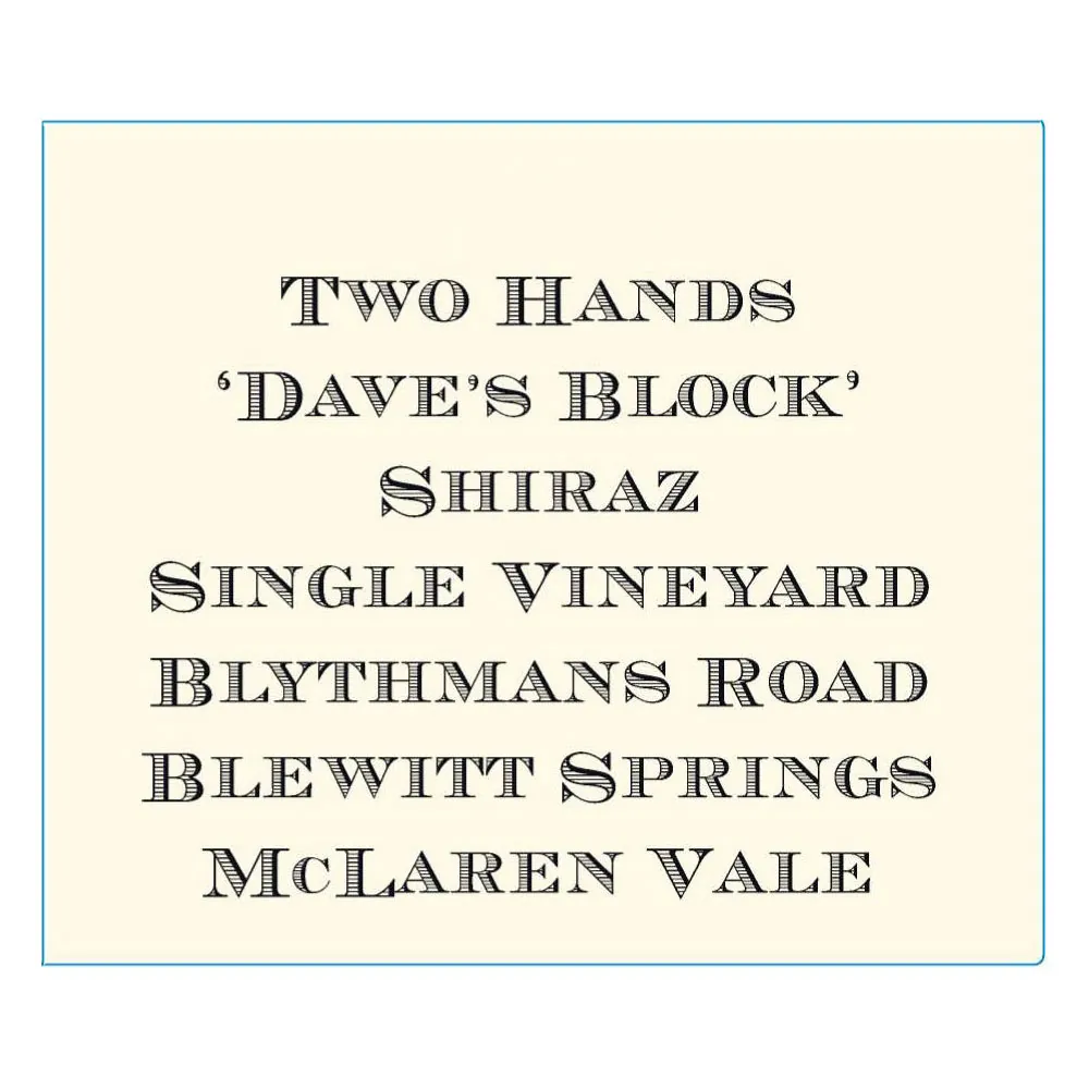Dave's Block Shiraz Bottle