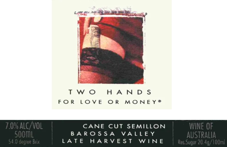 For Love Or Money Cane Cut Semillon Bottle