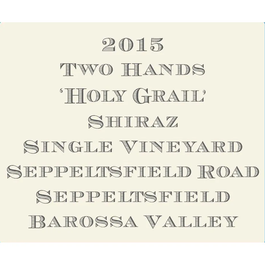 Holy Grail Shiraz Bottle