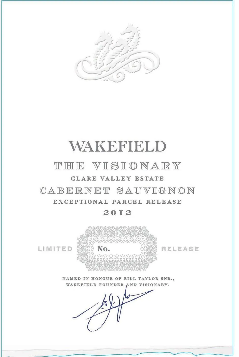 Exceptional Parcel Release The Visionary Cabernet Sauvignon Bottle