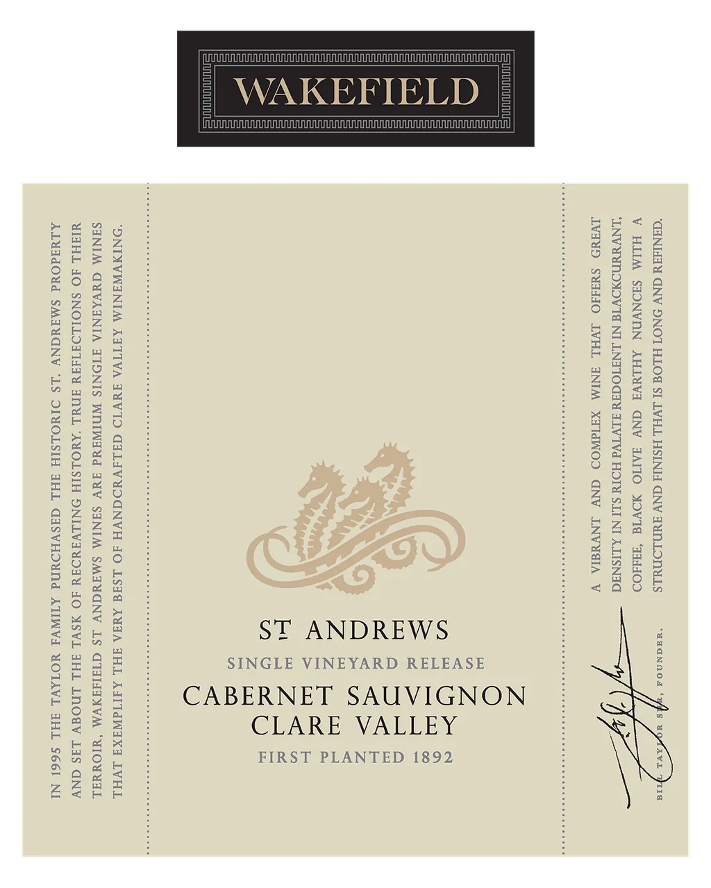 St Andrews Cabernet Sauvignon Bottle