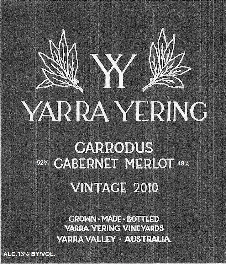 Carrodus Cabernet Sauvignon Merlot Bottle