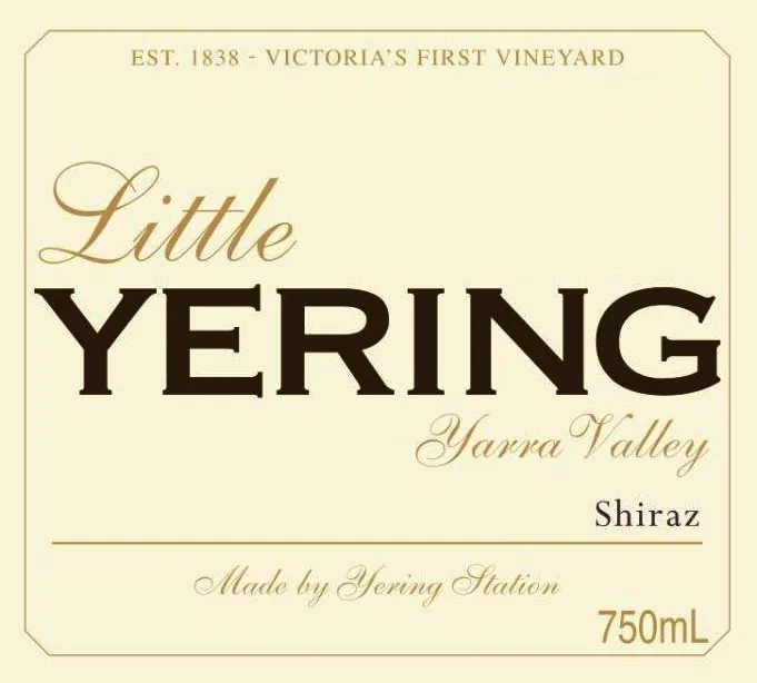 Little Yering Shiraz Bottle
