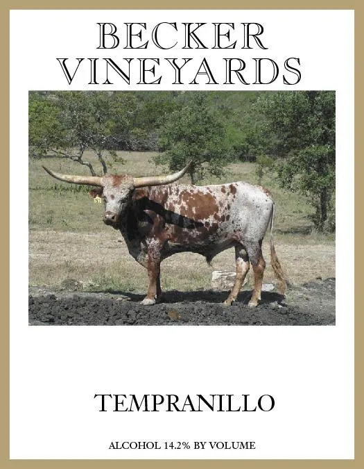Tempranillo Bottle