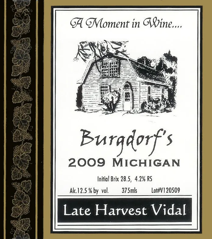 Late Harvest Vidal Bottle