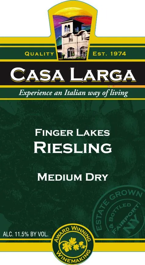 Medium Dry Riesling Bottle
