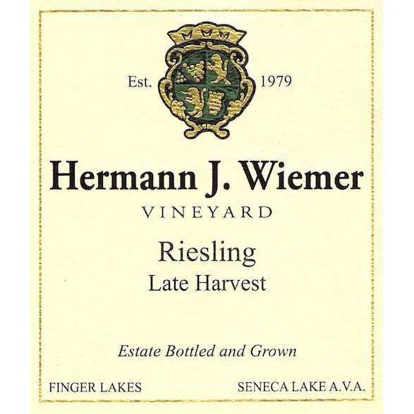 Late Harvest Riesling Bottle