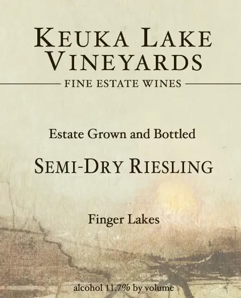 Semi Dry Riesling Bottle