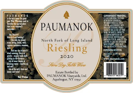 Semi Dry Riesling Bottle