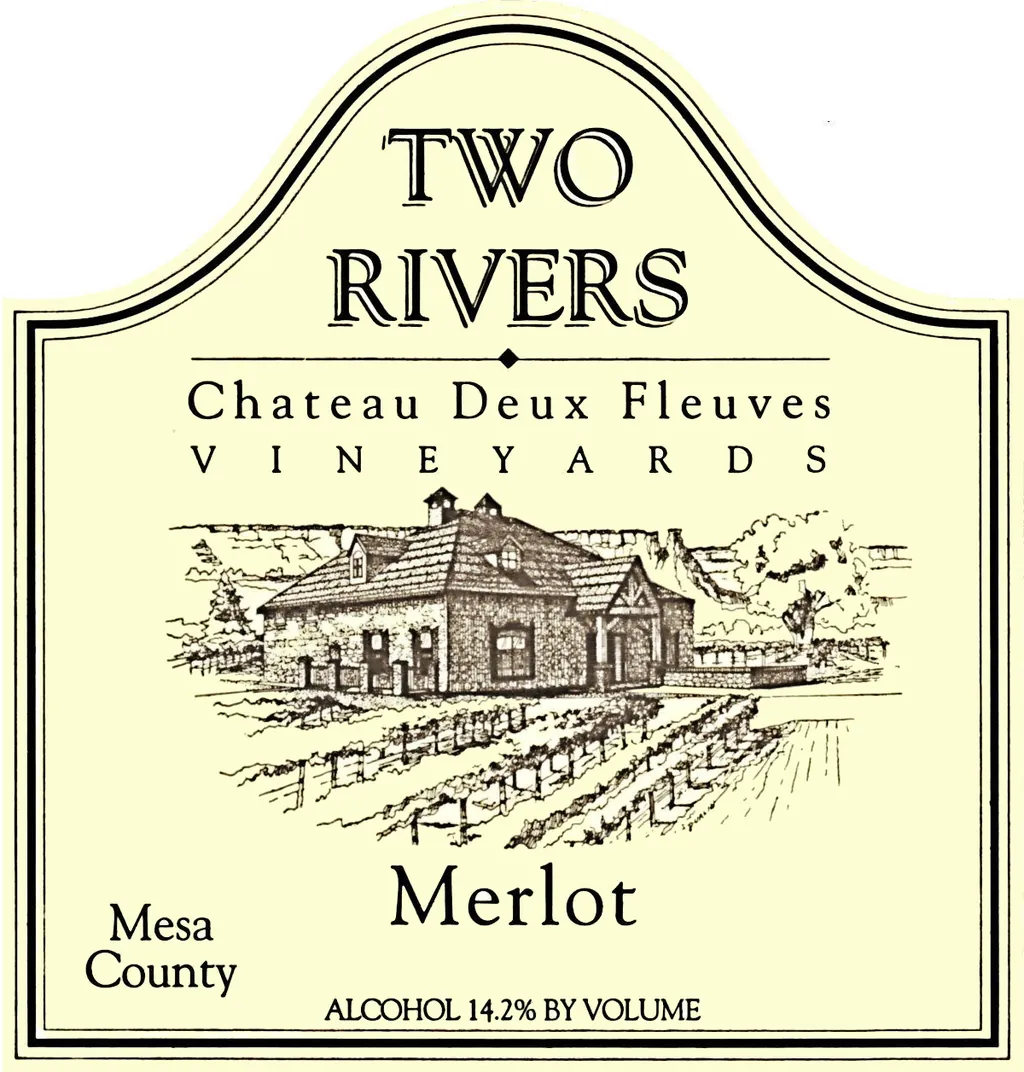 Mesa County Deux Fleuves Vineyards Merlot Bottle