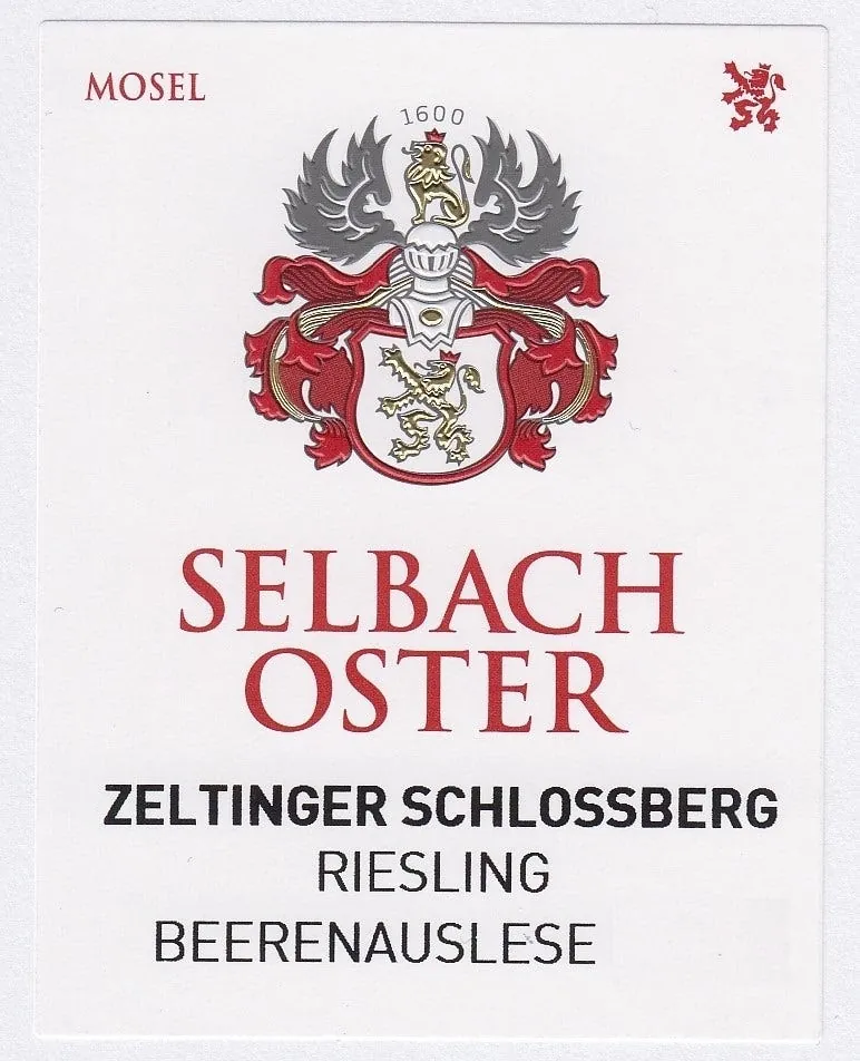 Riesling Beerenauslese Zeltinger Schlossberg Bottle