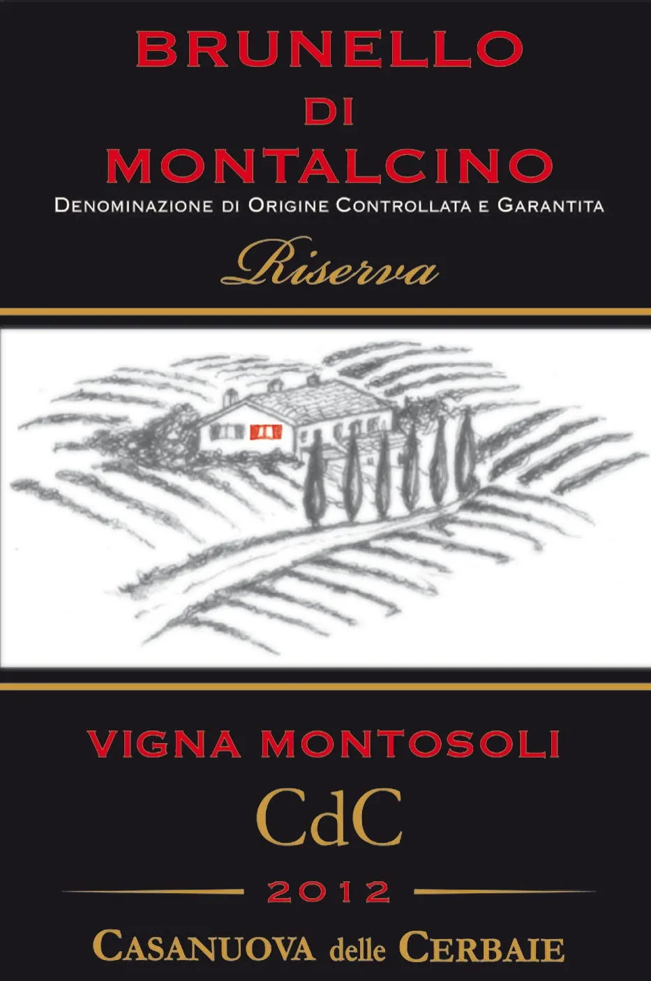 Brunello Di Montalcino Riserva Vigna Montosoli Bottle