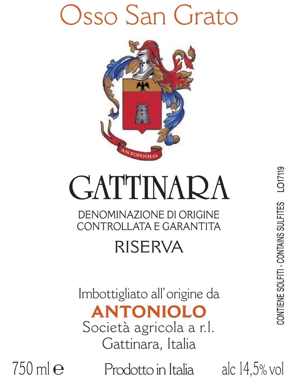 Gattinara Osso San Grato Riserva Bottle