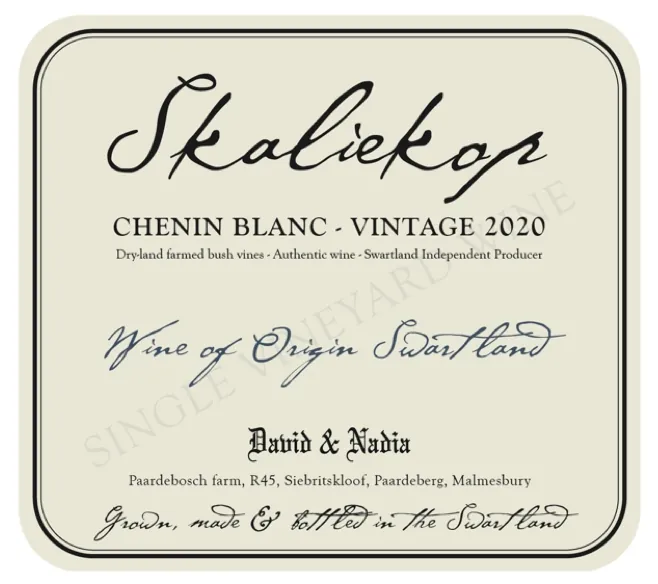 Skaliekop Chenin Blanc Bottle