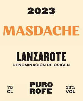 Lanzarote Blanco Masdache Bottle