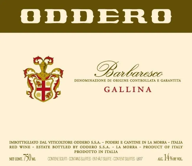 Barbaresco Gallina Bottle