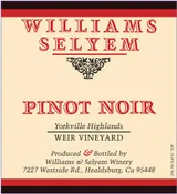Weir Vineyard Yorkville Highlands Pinot Noir Bottle