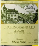 Chablis Les Clos Grand Cru Bottle