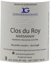 Marsannay Rouge Clos du Roy Bottle