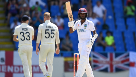 WI vs ENG | 1st Test | Day 2: Bonner-Holder partnership steadies Windies on rain-marred outing