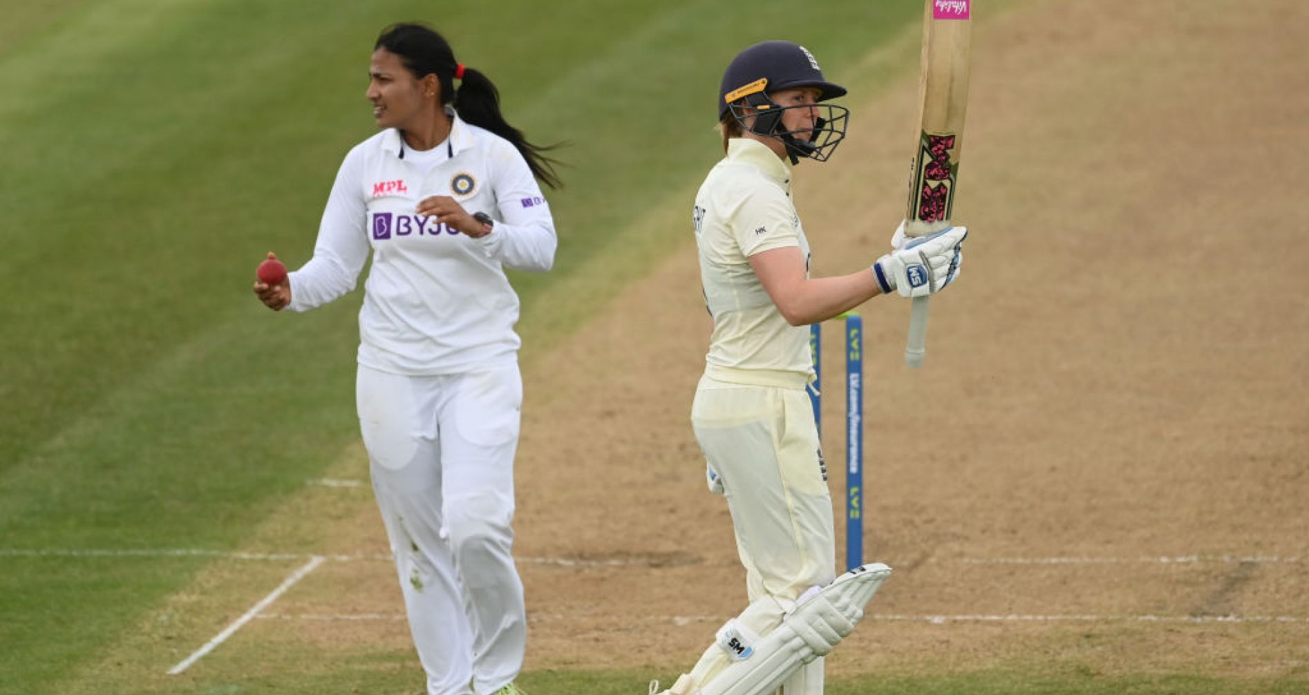 ENG W vs IND W | One-off Test, Day 1: Sneh Rana, Deepti Sharma pull things back after Heather Knight’s 95