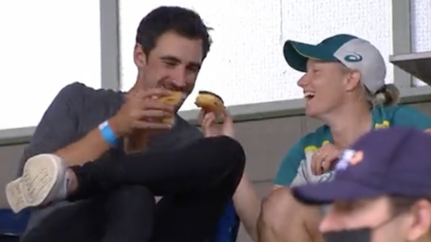 Watch | Alyssa Healy & Mitchell Starc enjoy time together during rain delay