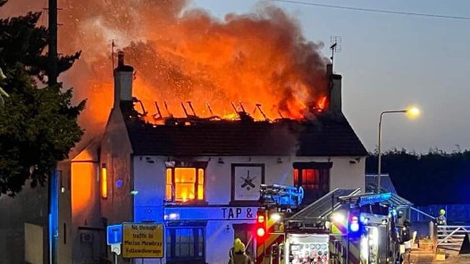 Stuart Broad's pub in East Midlands catches fire