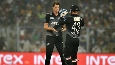 Mitchell Santner pulls NZ back after ripping start from Rohit Sharma