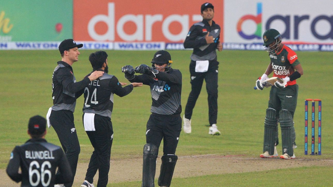 BAN vs NZ | 3rd T2OI: Ajaz Patel gives hosts taste of their own medicine to keep series alive