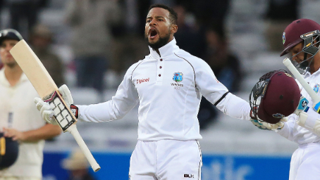 Jeremy Solozano to play no further part in Test; Shai Hope named as concussion substitute