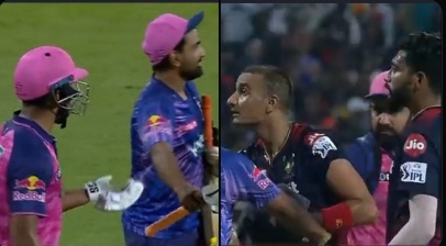 IPL 2022 | RR vs RCB | Watch : Riyan Parag and Harshal Patel get involved in a heated altercation