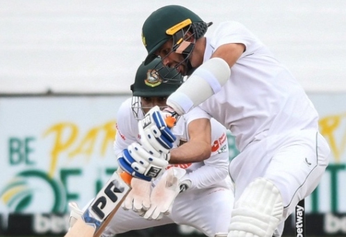 Maharaj's knock of 84 followed Mulder's 3 wickets puts SA in complete control